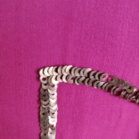 Anthropologie Parker Magenta Purple Silk Blouse Bronze Sequins Women's Size S - Picture 8 of 10